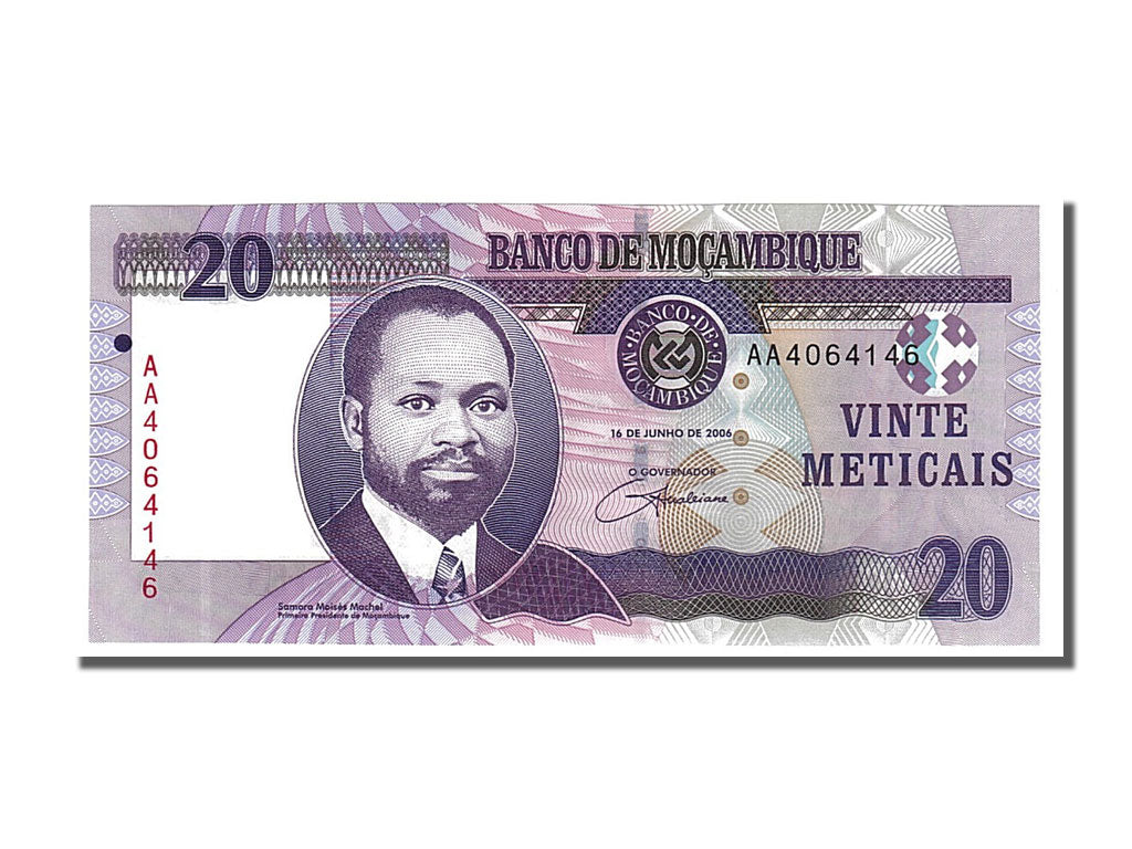 Banknote, Mozambique, 20 Meticas, 2006, 2006-06-16, UNC(65-70)