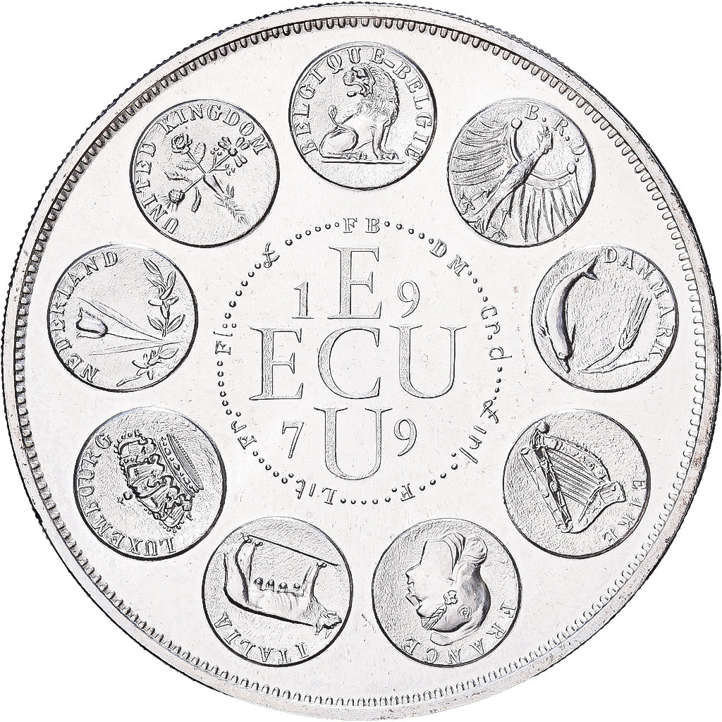 France, Medal, Ecu Europa, Marianne, 1979, Silver, Rodier, MS(65-70)