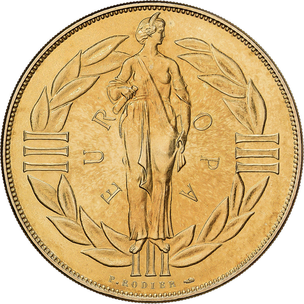 France, Medal, Ecu Europa, 1979, Gilt Bronze, Rodier, MS(64)
