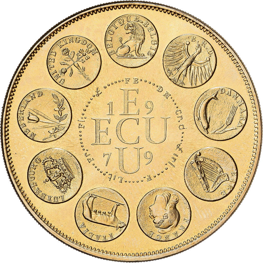 Frankreich, Medaille, Ecu Europa, 1979, Gilt Bronze, Rodier, UNZ+