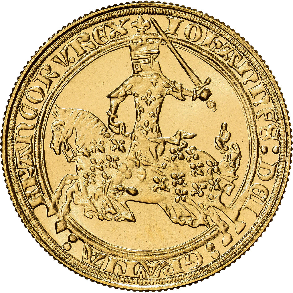 Francia, medalla, Reproduction du Franc à Cheval, Jean II le Bon, 1981, Oro
