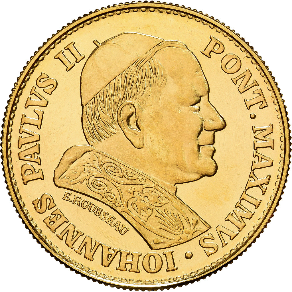 Vatican, Médaille, Le Pape Jean-Paul II, 1980, Or, FDC, Rousseau