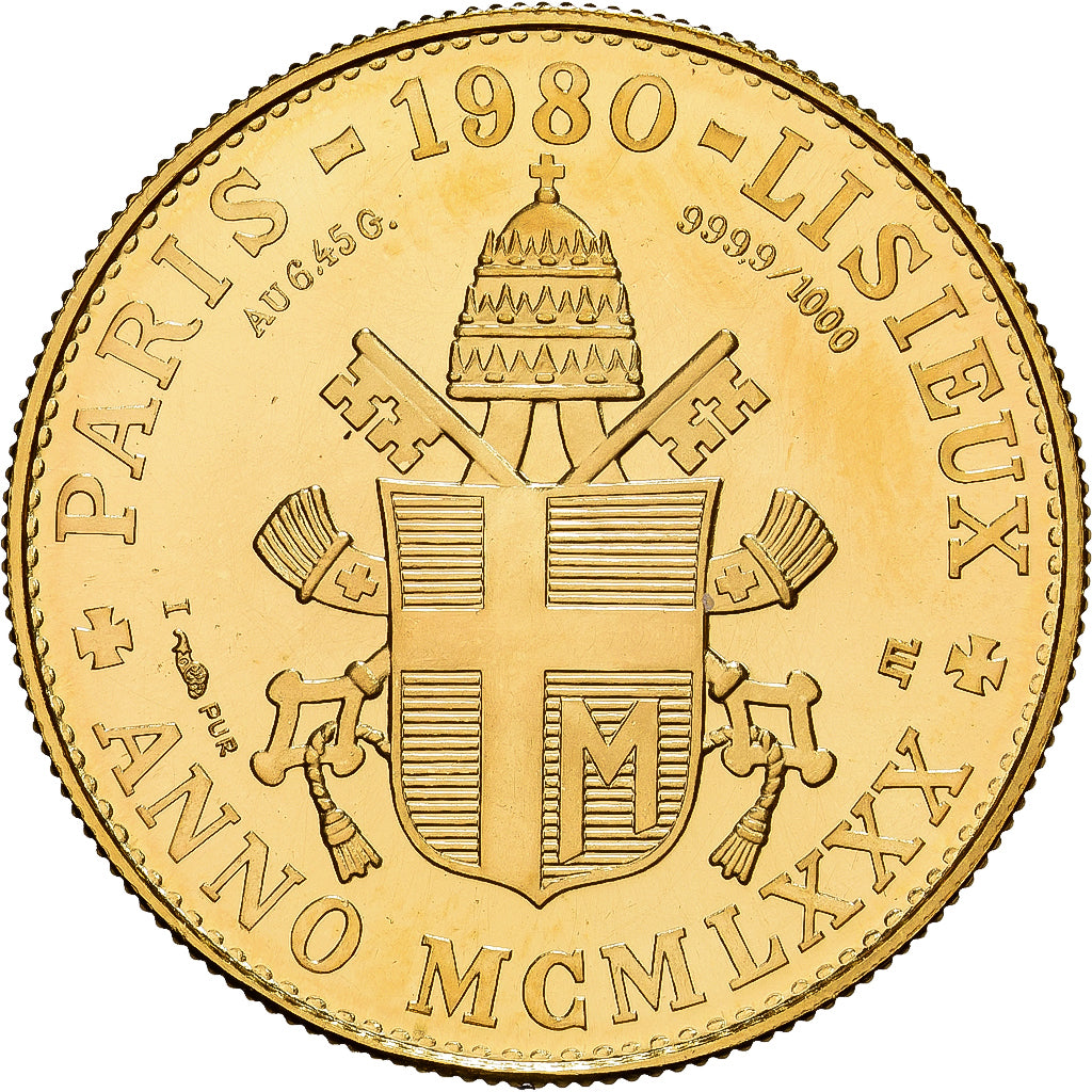 Vatican, Médaille, Le Pape Jean-Paul II, 1980, Or, FDC, Rousseau