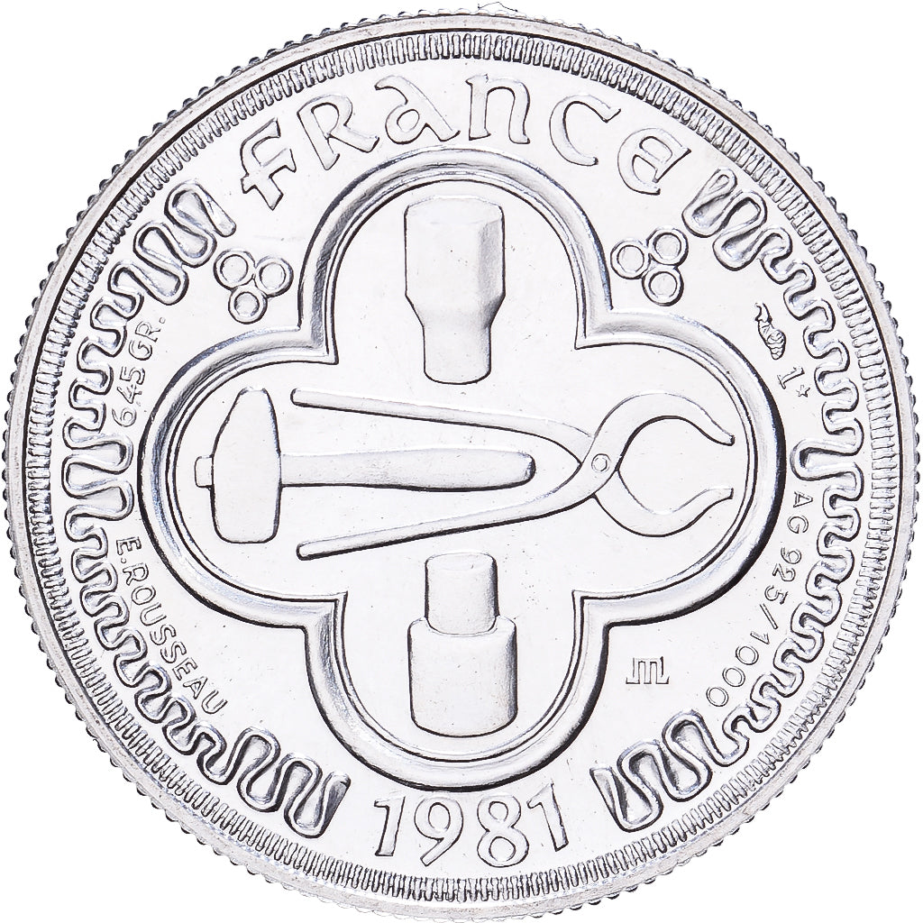 France, Medal, Franc à Cheval, Jean II Le Bon, 1981, Silver, Rousseau