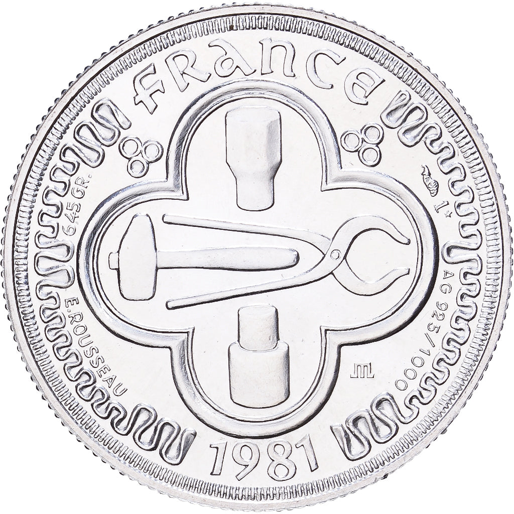 France, Medal, Franc à Cheval, Jean II Le Bon, 1981, Silver, Rousseau