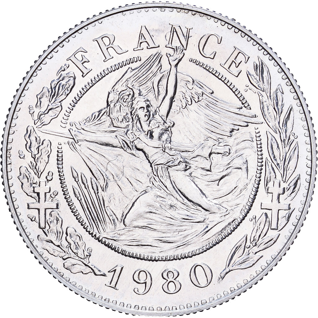 Frankreich, betaalpenning, Général De Gaulle, 1980, Silber, STGL