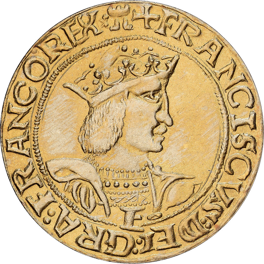 Francja, medal, Reproduction Teston de François Ier, Pokryte Miedź- Nikiel