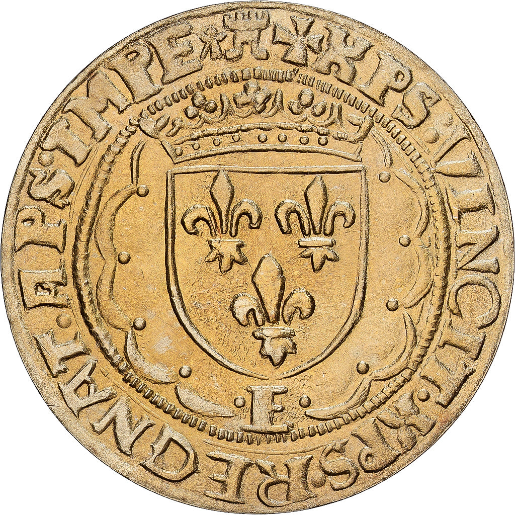 Francja, medal, Reproduction Teston de François Ier, Pokryte Miedź- Nikiel