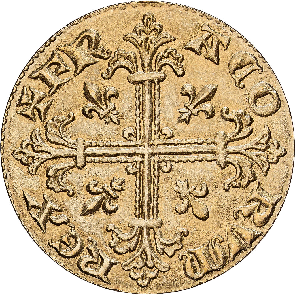 Francia, medalla, Reproduction Petit Royal d'Or de Philippe IV Le Bel, Cobre -