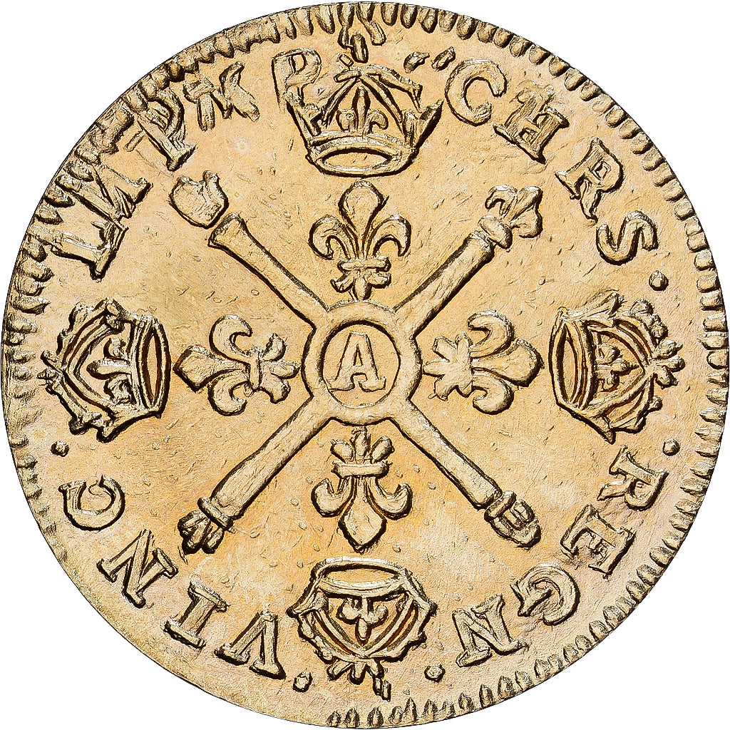 Frankreich, Medaille, Reproduction Louis d'Or aux Insignes, Louis XIV