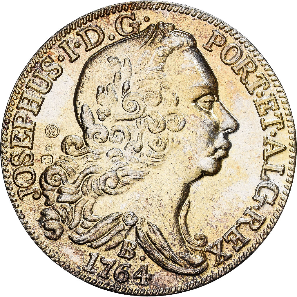 Portugal, medalha, Reproduction 6400 Reis, José I, Vermeil, MS(63)