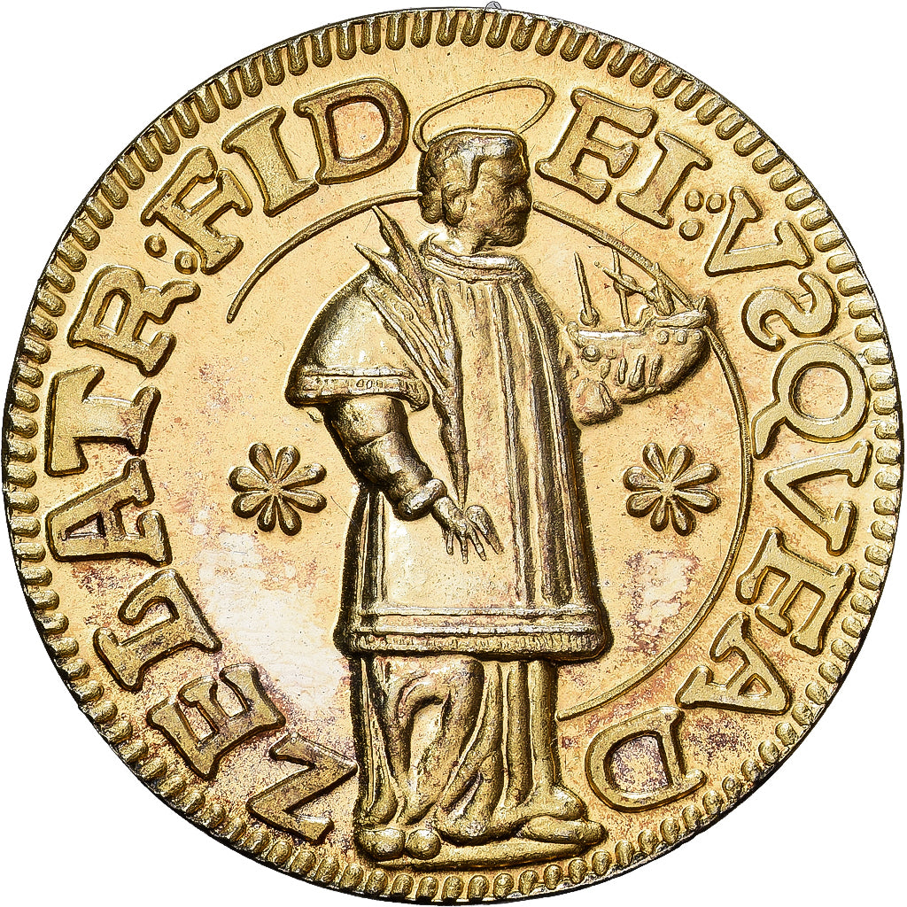 Portugal, Médaille, Reproduction 1000 Reis, Jean III, Vermeil, SPL