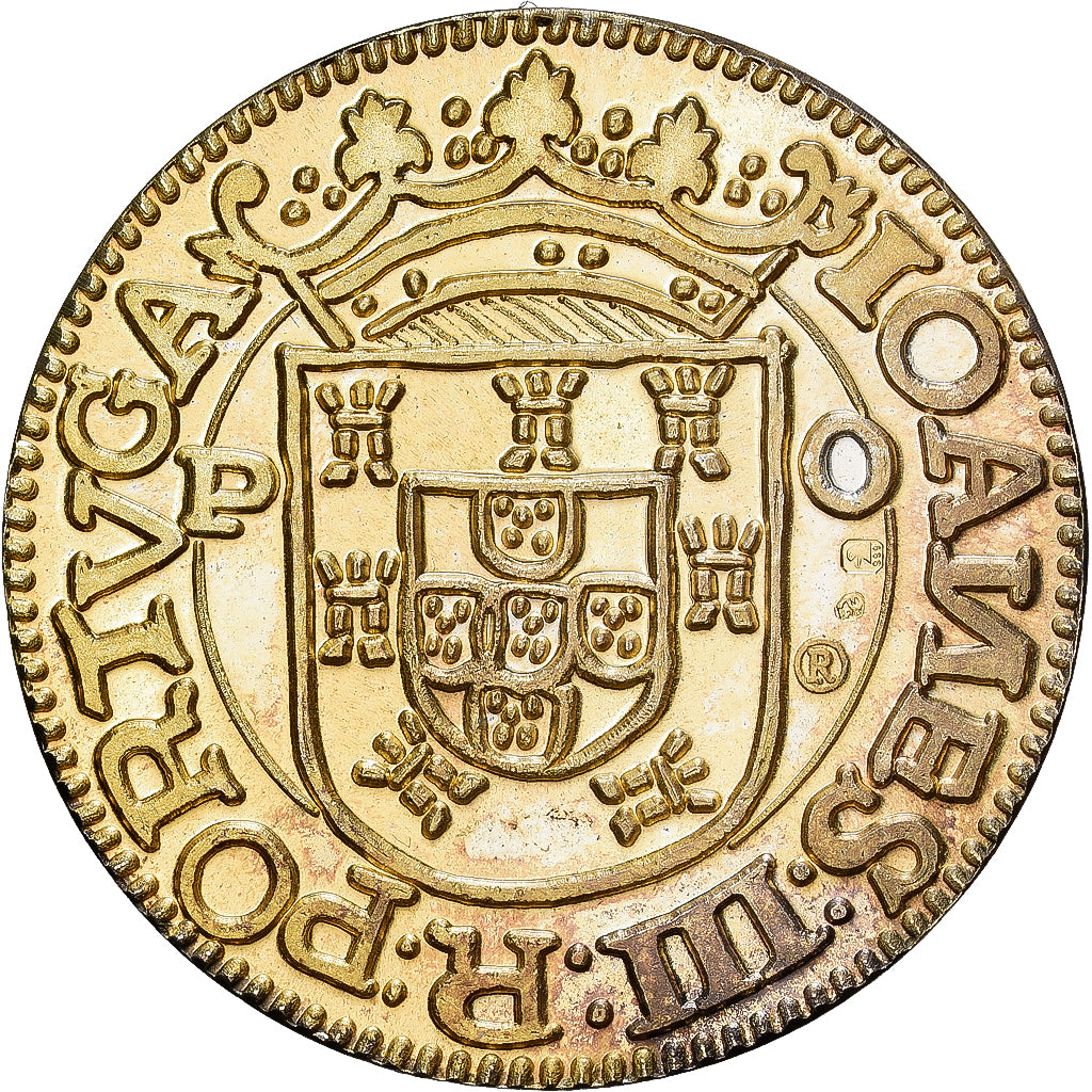 Portugal, Médaille, Reproduction 1000 Reis, Jean III, Vermeil, SPL