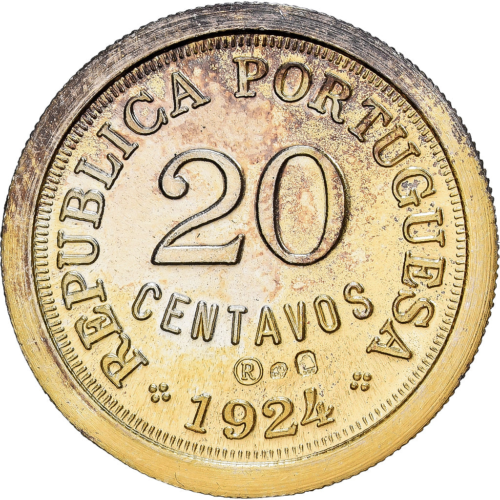 Portugal, Médaille, Reproduction 20 Centavos, Vermeil, SPL