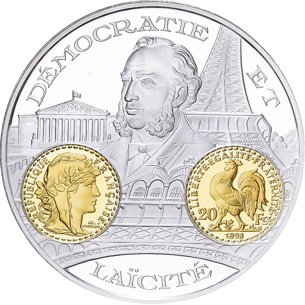 France, Médaille, Histoire Monétaire, 20 Francs Coq, Argent, FDC