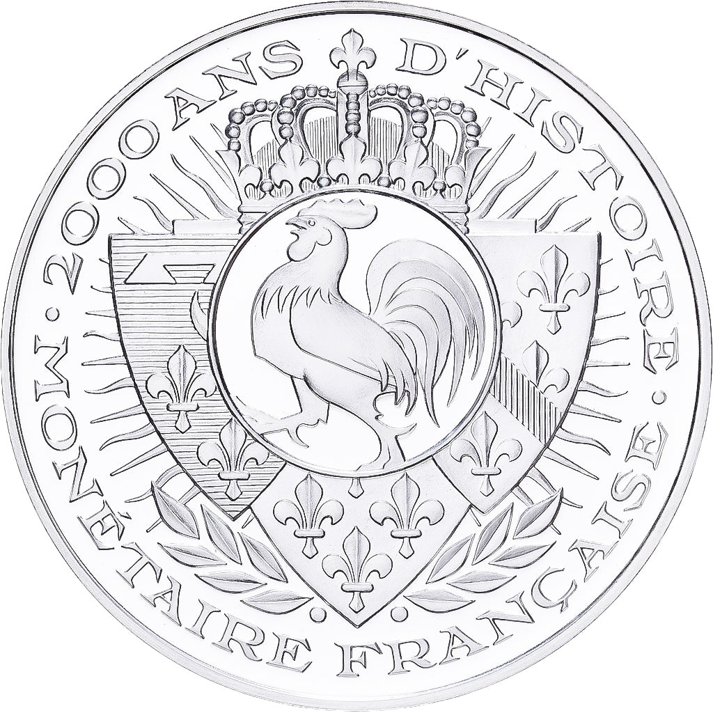Frankrijk, Medaille, Histoire Monétaire, 25 Centimes Lindauer, Zilver, FDC