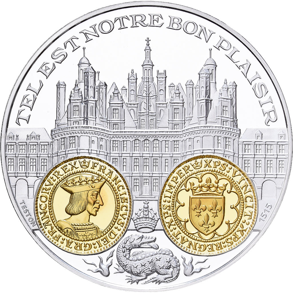 Francja, medal, 2000 Ans d'Histoire Monétaire, Teston François Ier, Srebro