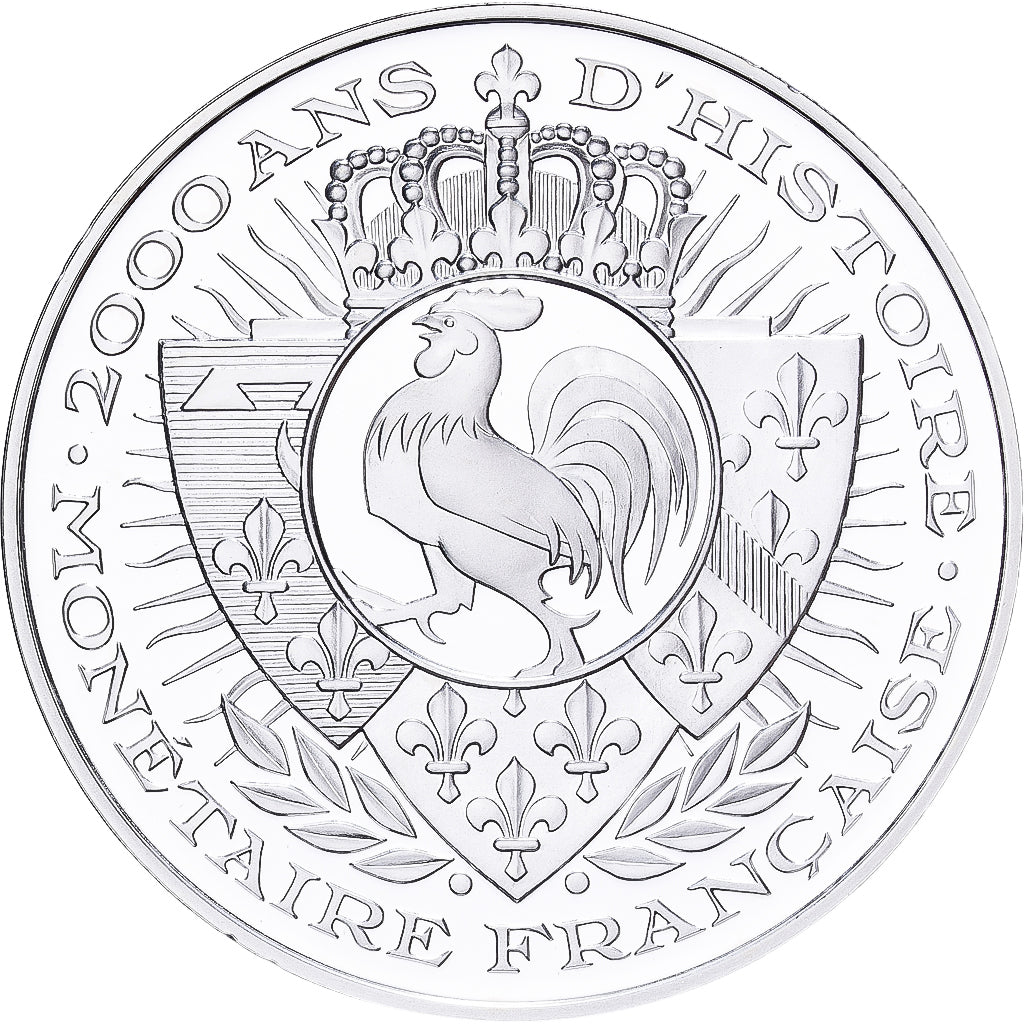 Francja, medal, 2000 Ans d'Histoire Monétaire, Teston François Ier, Srebro
