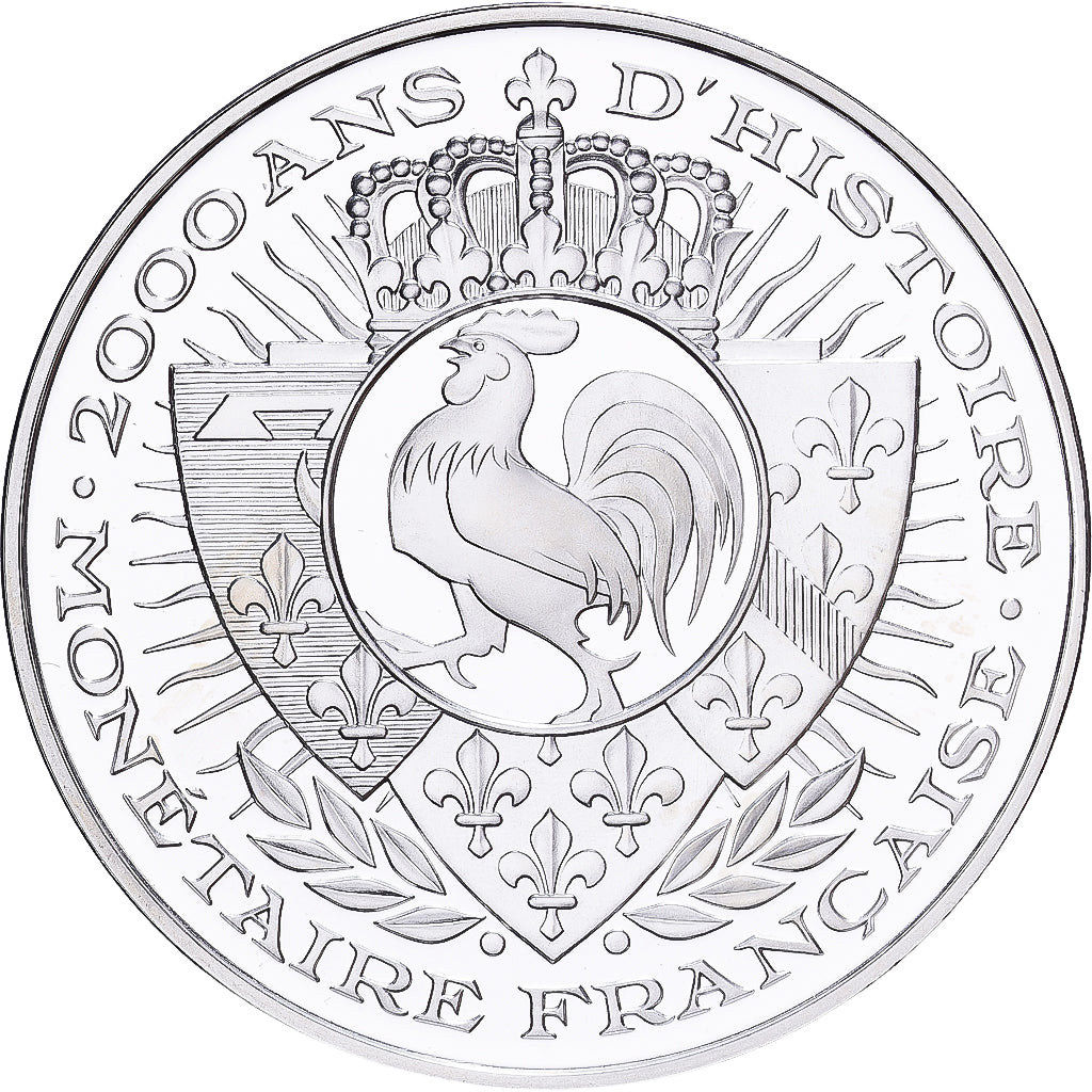 Francja, medal, Histoire Monétaire, Unité dans la Diversité, Srebro