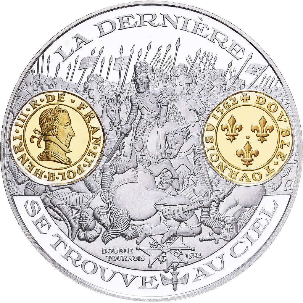 Frankreich, Medaille, Histoire Monétaire, Double Tournois Henri III, Silber