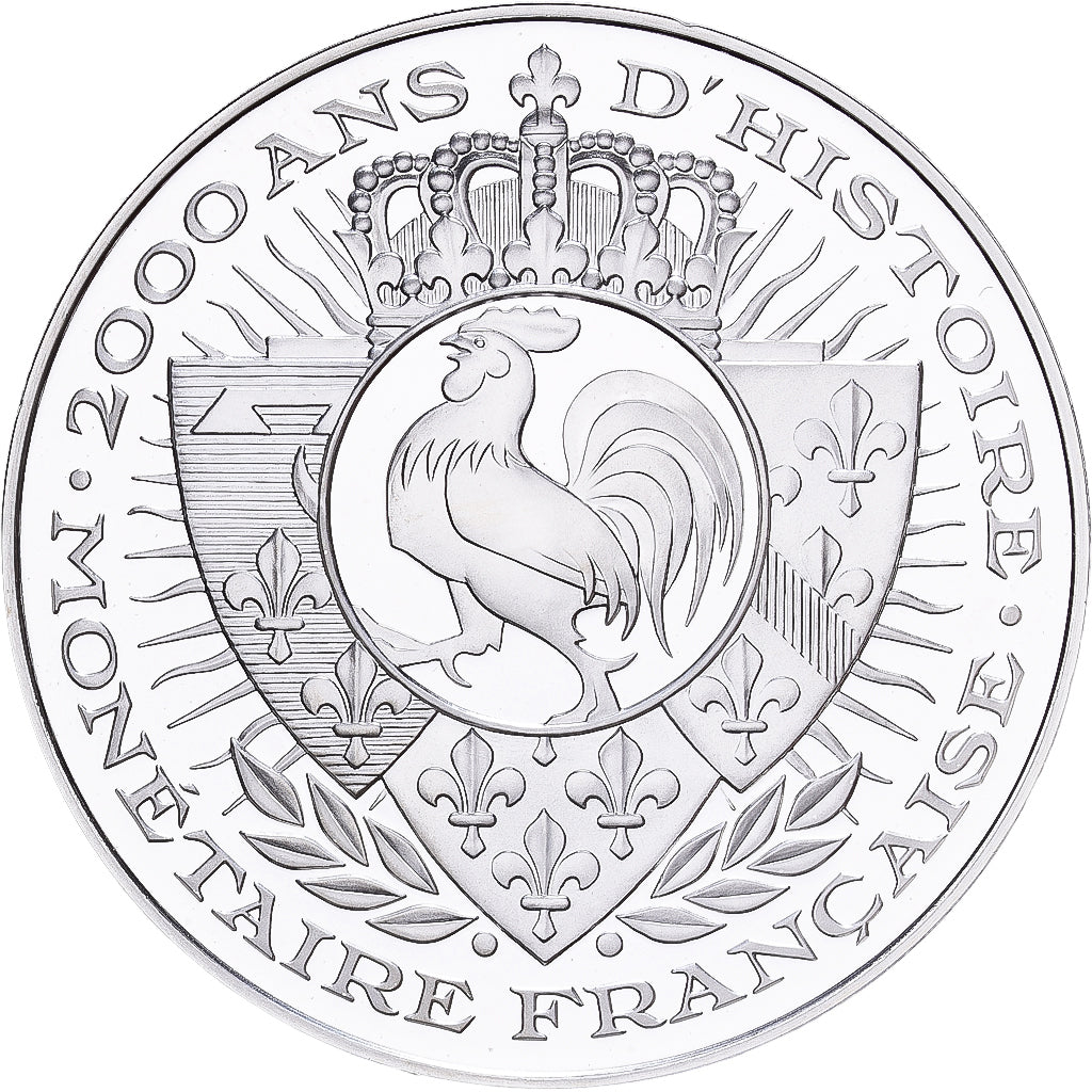 France, Medal, Histoire Monétaire, 20 Francs Or Cérès, Silver, MS(65-70)