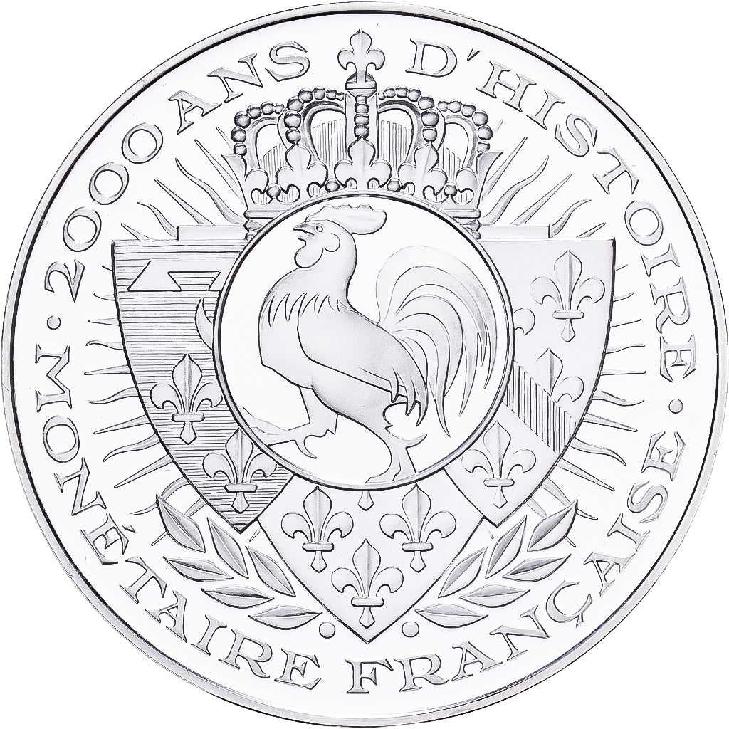 Francja, medal, Histoire Monétaire, Denier Parisis, Louis VII, Srebro