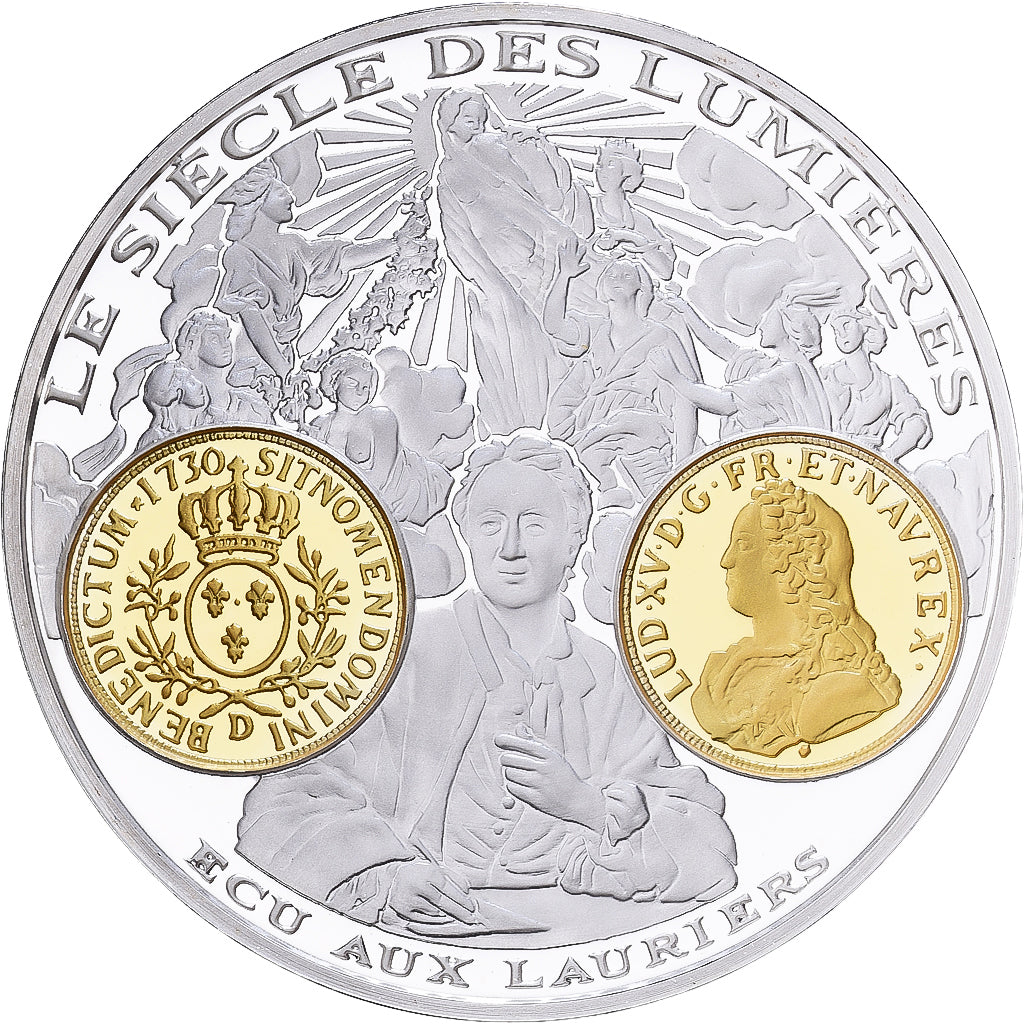 France, Médaille, Histoire Monétaire, Ecu aux Lauriers, Louis XV, Argent, FDC