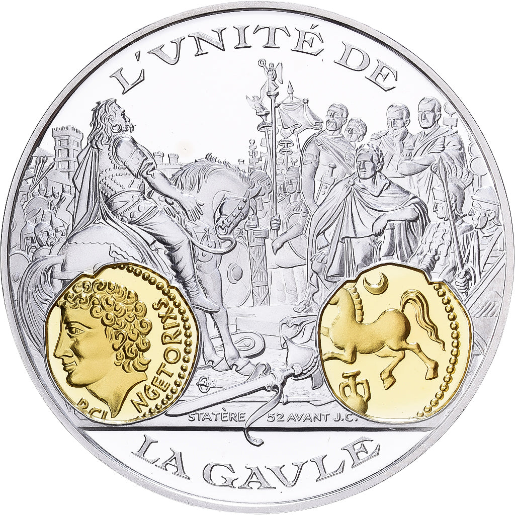 Frankrijk, Medaille, Histoire Monétaire, Statère Vercingétorix, Zilver, FDC