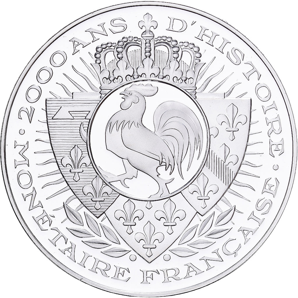 France, Medal, 2000 Ans d'Histoire Monétaire, Agnel d'Or, Silver, MS(65-70)