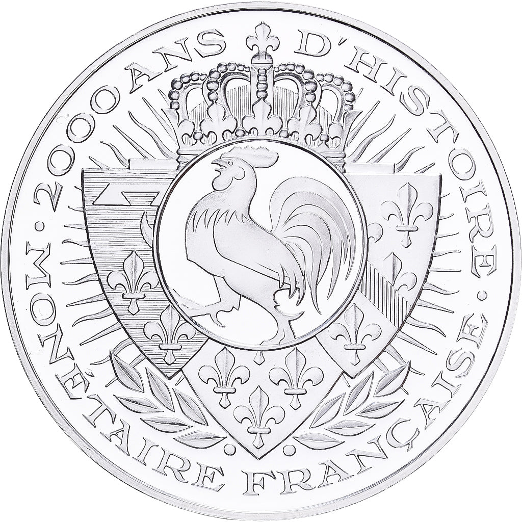Francia, medalla, Histoire Monétaire, 5 Francs Union et Force, Plata, FDC