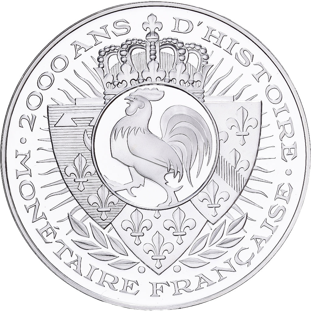 France, Medal, Histoire Monétaire, Franc Semeuse, De Gaulle, Silver, MS(65-70)