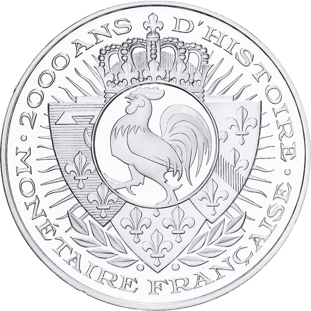 France, Medal, Histoire Monétaire, Denier Carolingien, Silver, MS(65-70)