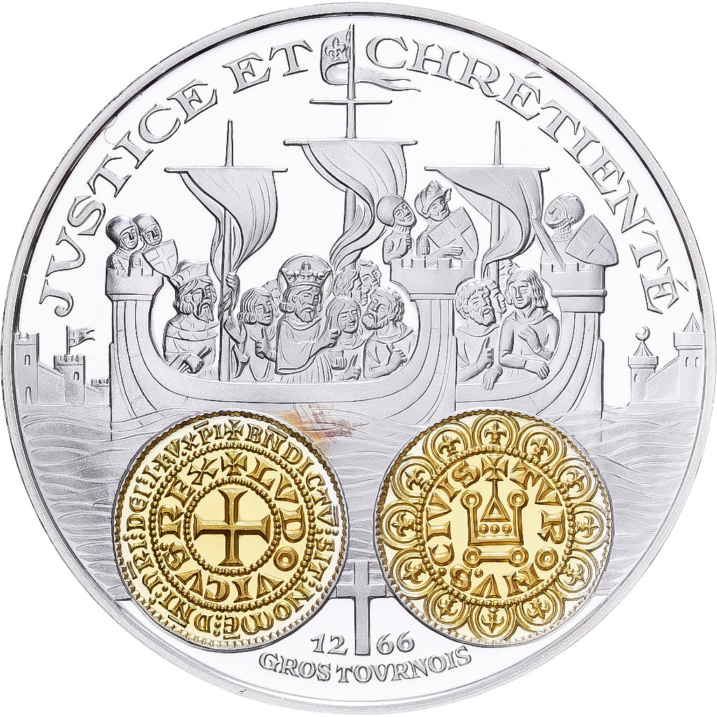 France, Medal, Histoire Monétaire, Gros Tournois, Silver, MS(65-70)