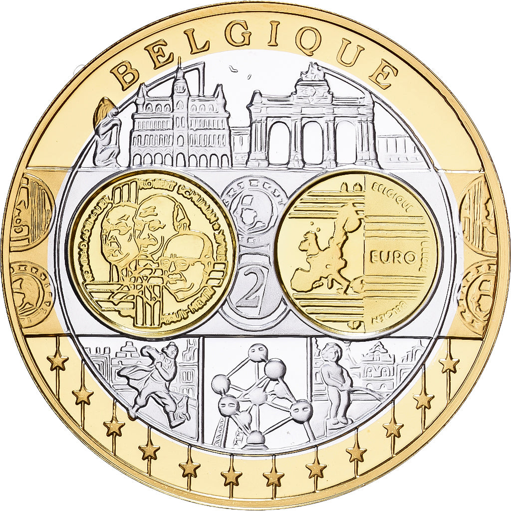 Belgia, medal, Europa, Srebro, MS(65-70)