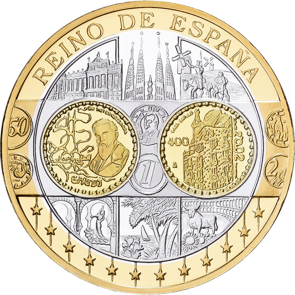 España, medalla, Europa, Plata, FDC