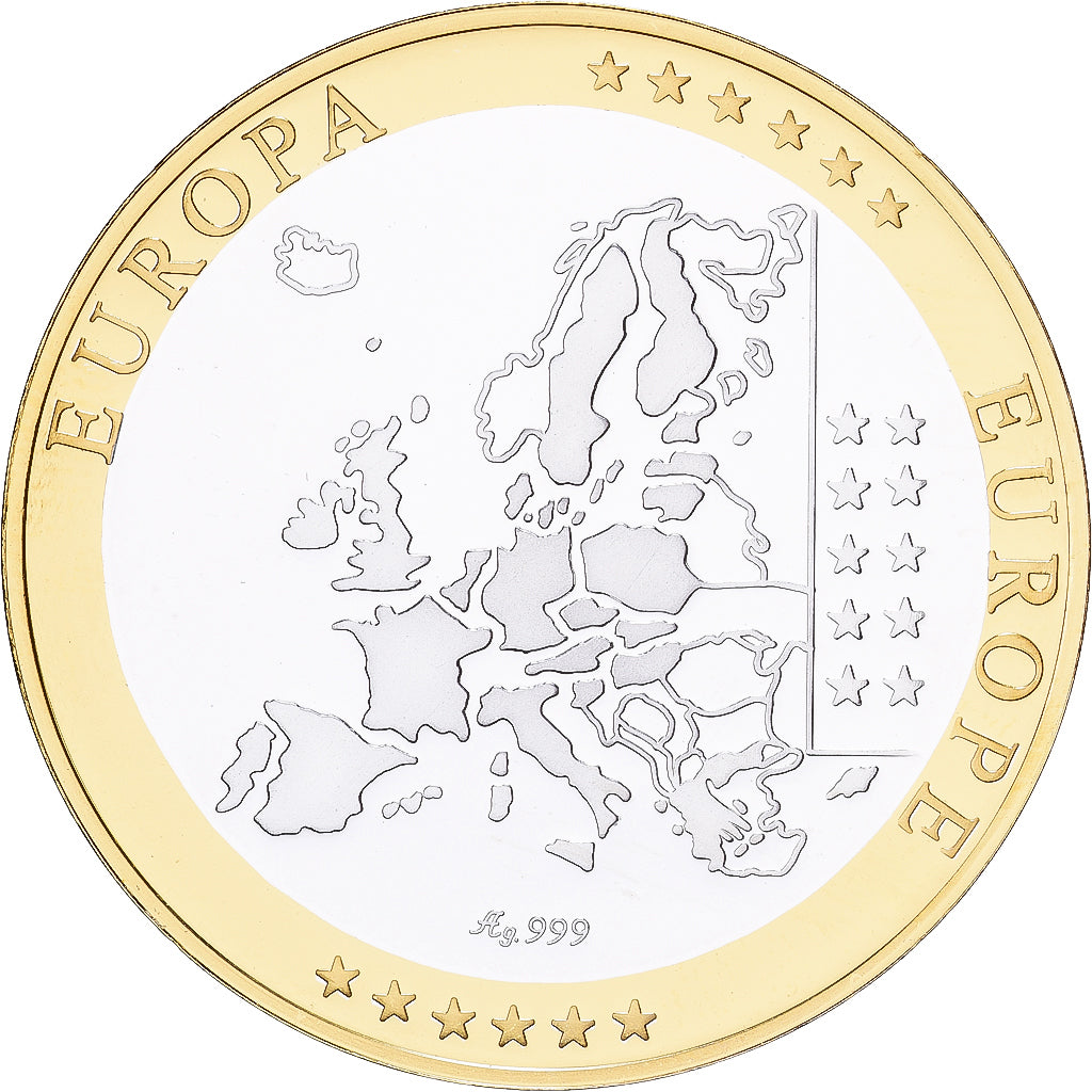 España, medalla, Europa, Plata, FDC