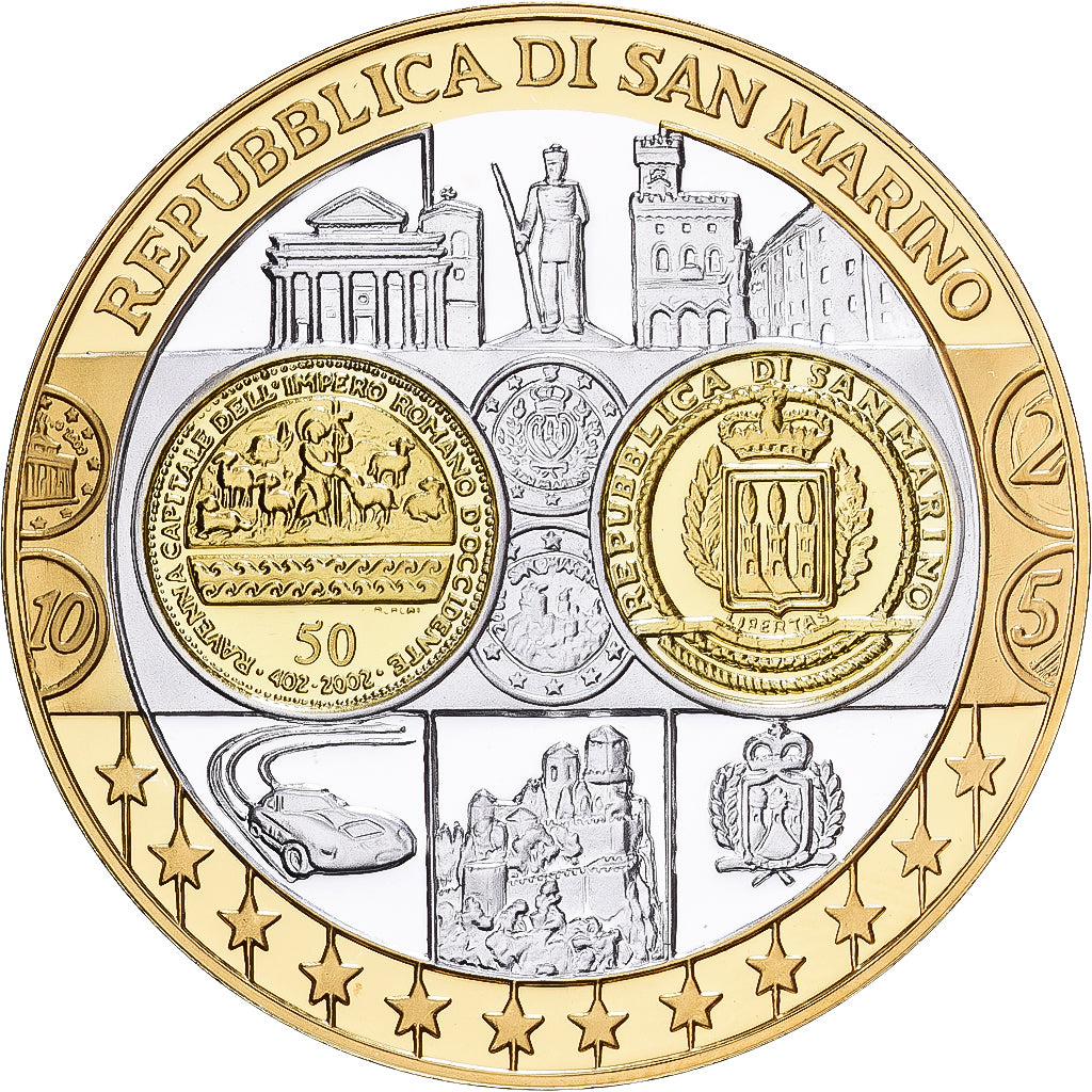 San Marino, medaglia, Europa, Argento, FDC
