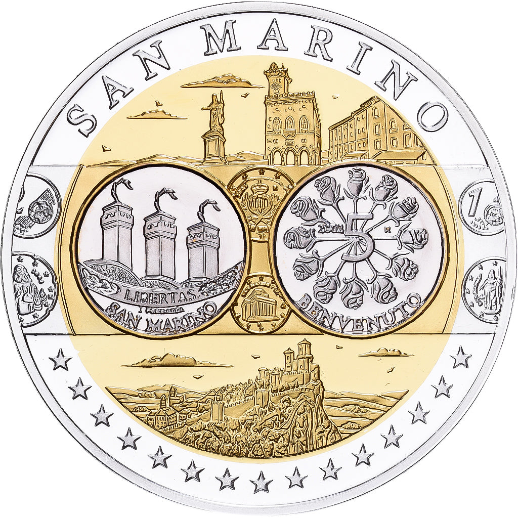 San Marino, medalha, Europa, Prata, MS(65-70)