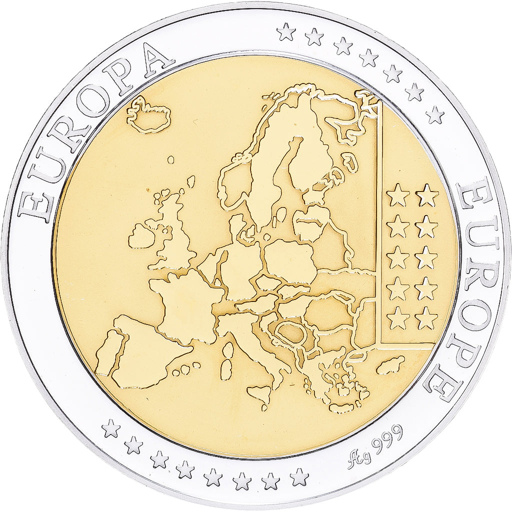 Lussemburgo, medaglia, Europa, Argento, FDC