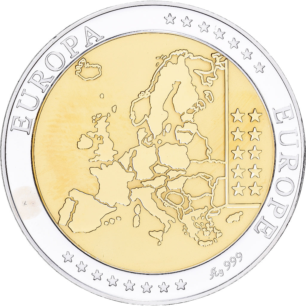 Grecia, medalla, Europa, Plata, FDC