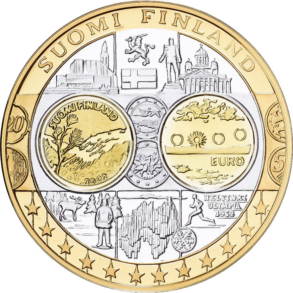 Finlandia, medaglia, Europa, Argento, FDC