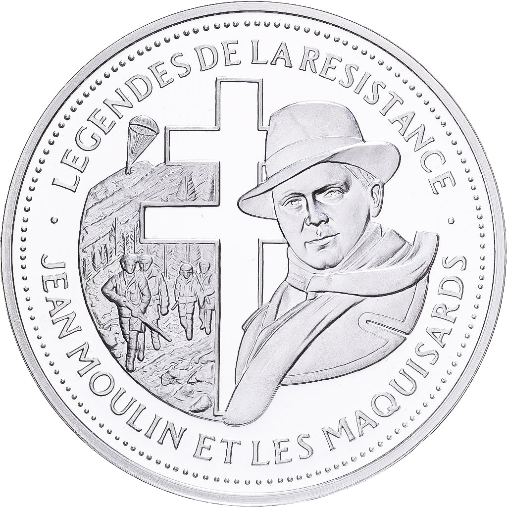 Francia, medalla, Légende de la Résistance, Jean Moulin et les Maquisards