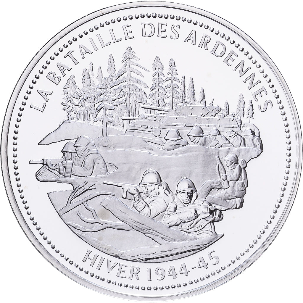 France, Médaille, La Bataille des Ardennes, Argent, FDC