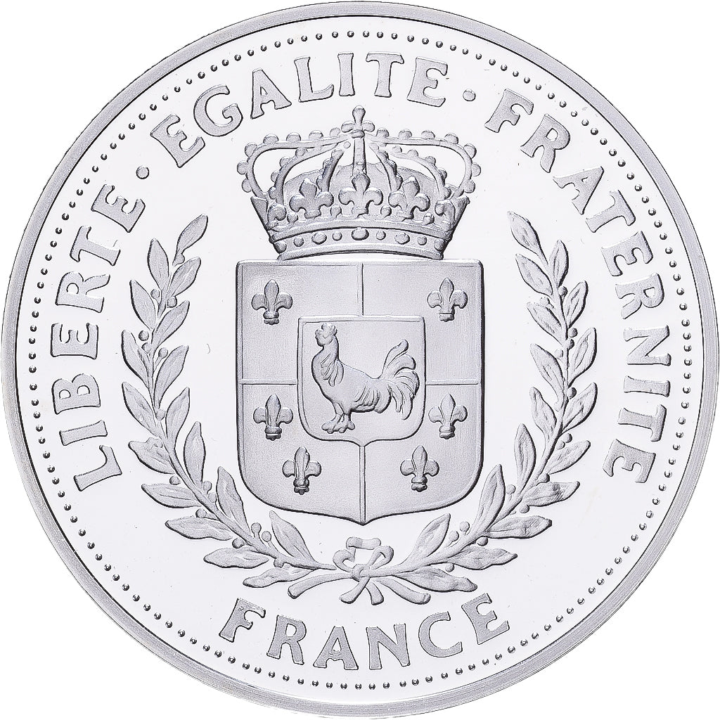 France, Medal, De Gaulle, La Reconstruction de la France, Silver, MS(65-70)