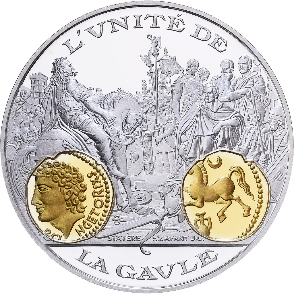 France, Medal, 2000 Ans d'Histoire Monétaire, La Gaule, Vercingétorix, Silver