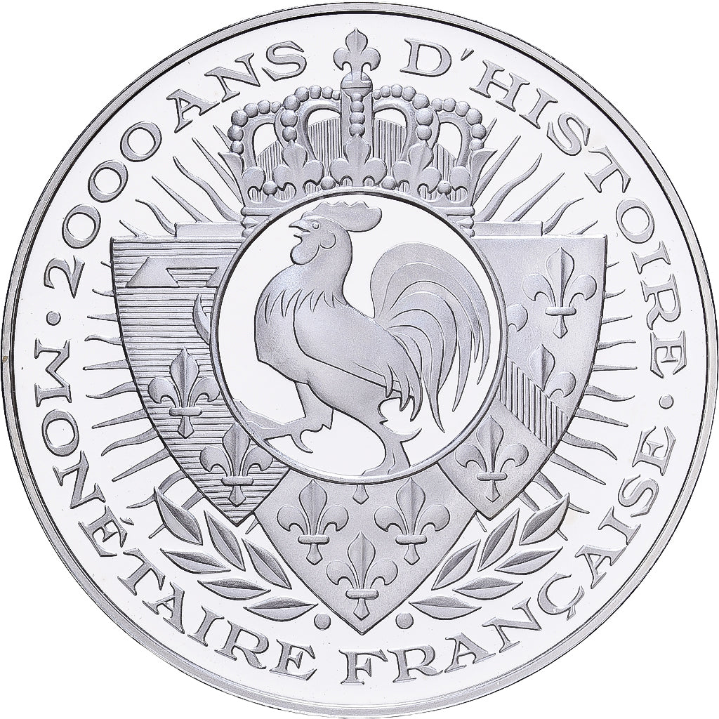 France, Medal, 2000 Ans d'Histoire Monétaire, La Gaule, Vercingétorix, Silver