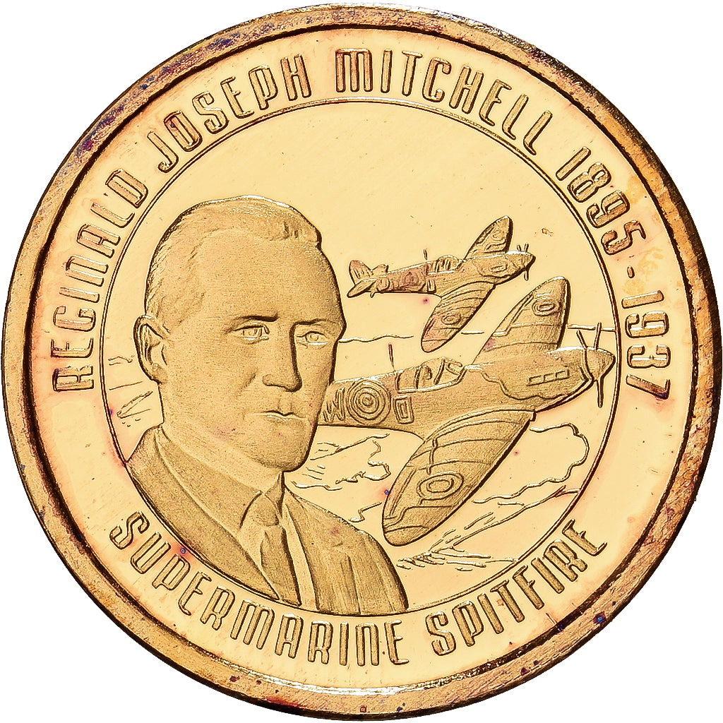 Francia, medaglia, Supermarine Spitfire, 2010, Oro, FDC