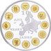 Francia, medalla, 10 Ans dans l'Europe, Copper Plated Silver, FDC