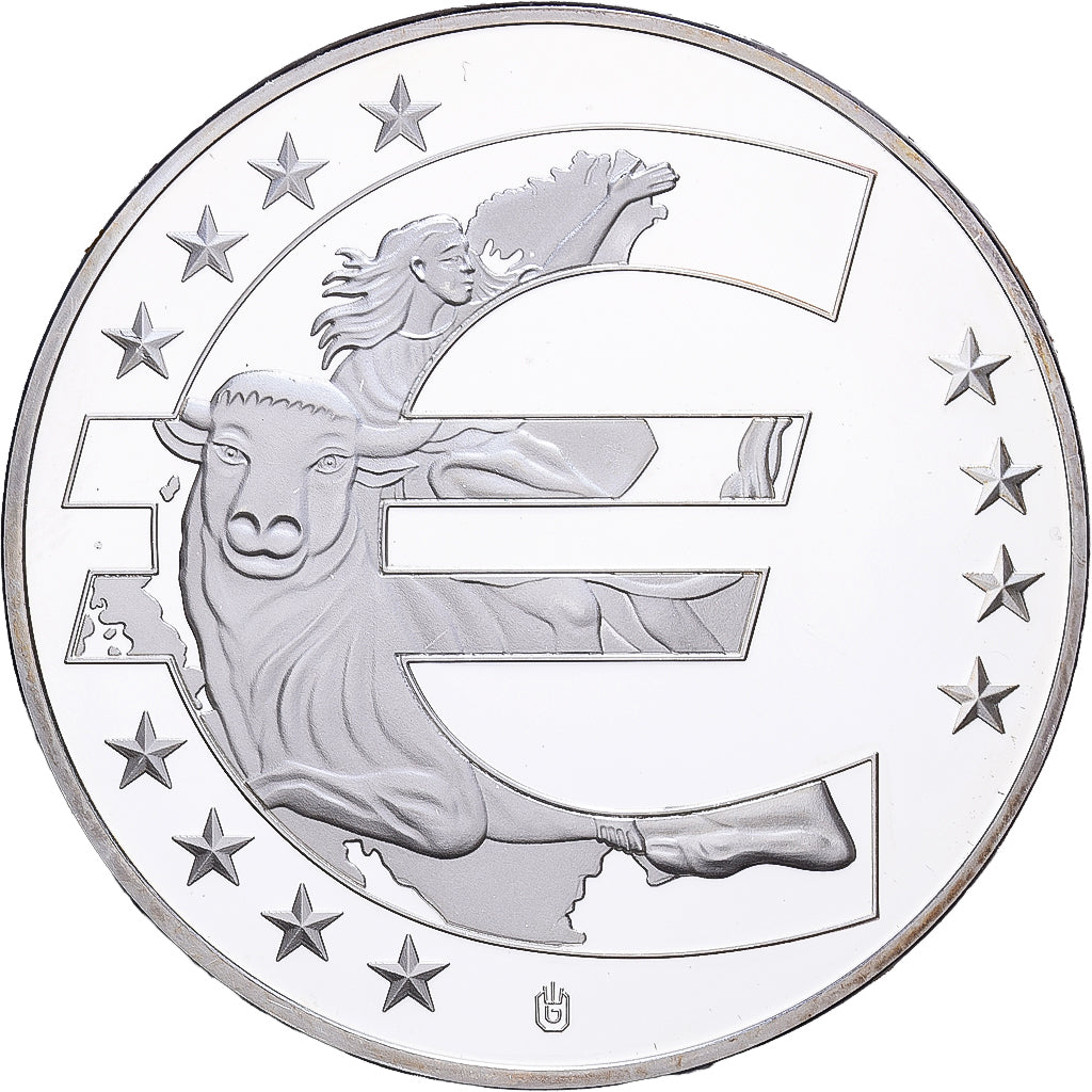 Francia, medalla, 10 Ans dans l'Europe, Copper Plated Silver, FDC
