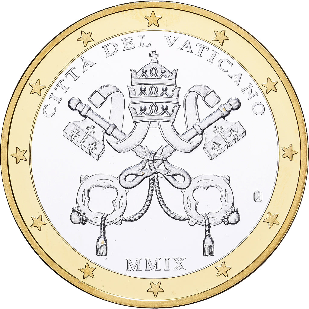 CIUDAD DEL VATICANO, medalla, Le Pape Pie XII, 2009, Plata chapada en cobre, FDC